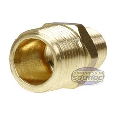 2 Pack 3/8″ x 1/4″ Male NPTF Pipe Reducing Hex Nipple Solid Brass Pipe Fitting