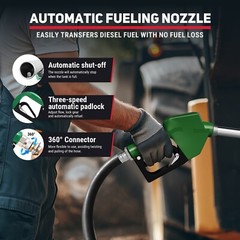Portable Diesel Tank 50 Gal Diesel Fuel Tank with 12V Transfer Pump