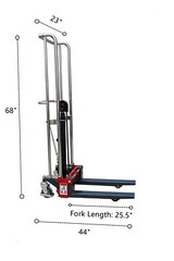 PHTools Manual Forklift Stacker, 880 lbs Capacity, 59” Lift Height