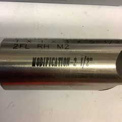 Hanita End Mill, (1) 1”x1”x2”x41/2”,4FL/PCT (1) 1”x1”x2 1/2” X 5”,2FL,3113-H