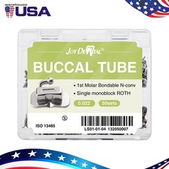 50Sets Dental Orthodontic Buccal Tube 1st 2nd Molar Roth /MBT 022 Bondable Tube