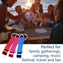 Litoexpe 16Pcs Colorful Beer Bottle Openers Premium Metal Keychain
