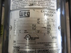 WEG Explosion Proof Motor .7536XS3E56C 0.75/0.50HP 3600RPM 60/50Hz Used