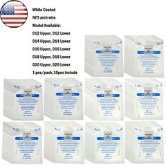 10Pcs Dental Orthodonic Niti White Arch Wire Super Elastic Upper Lower 012-020