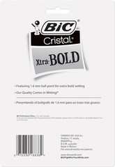 BIC Cristal Xtra Bold Pens 24 Pack 1.6mm Assorted Colors Ballpoint Pens