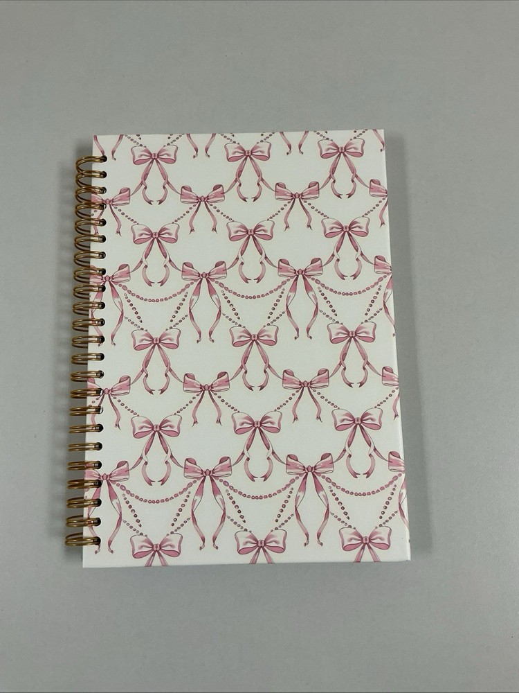 Notebook Coquette Pink Bow Lined Journal G110