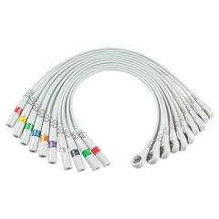 Banana To Snap Pigtail ECG Adapters Cable 10pcs Per Bag AHA 30cm 0.98Feet