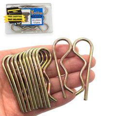 12 Pcs Heavy Duty Hitch Pins Clip R Clips Spring Retaining Wire Hair Pins Cotter