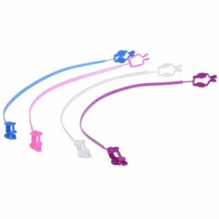 20 Pcs Dental Disposable Scarf Apron Napkin Holder Plastic Bib Clips 4 Colors