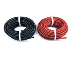 25FT Red & Black Flexible 18 AWG Hi Voltage EPDM Rubber Test Lead Probe Wire NEW