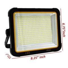 Portable Outdoor Rechargeable Solar Panel LED Work Light Waterproof Floodlight