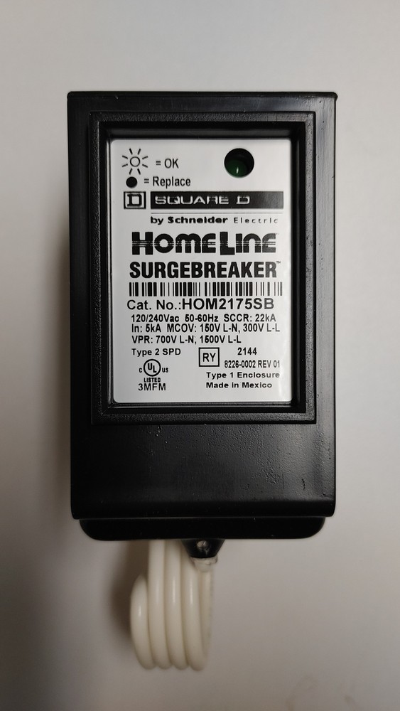 Square D HOM2175SB HomLine SurgeBreaker Surge Protective Plug In