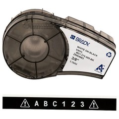Brady Black All Weather Vinyl Labels for Brady M210 and M211, 0.375in