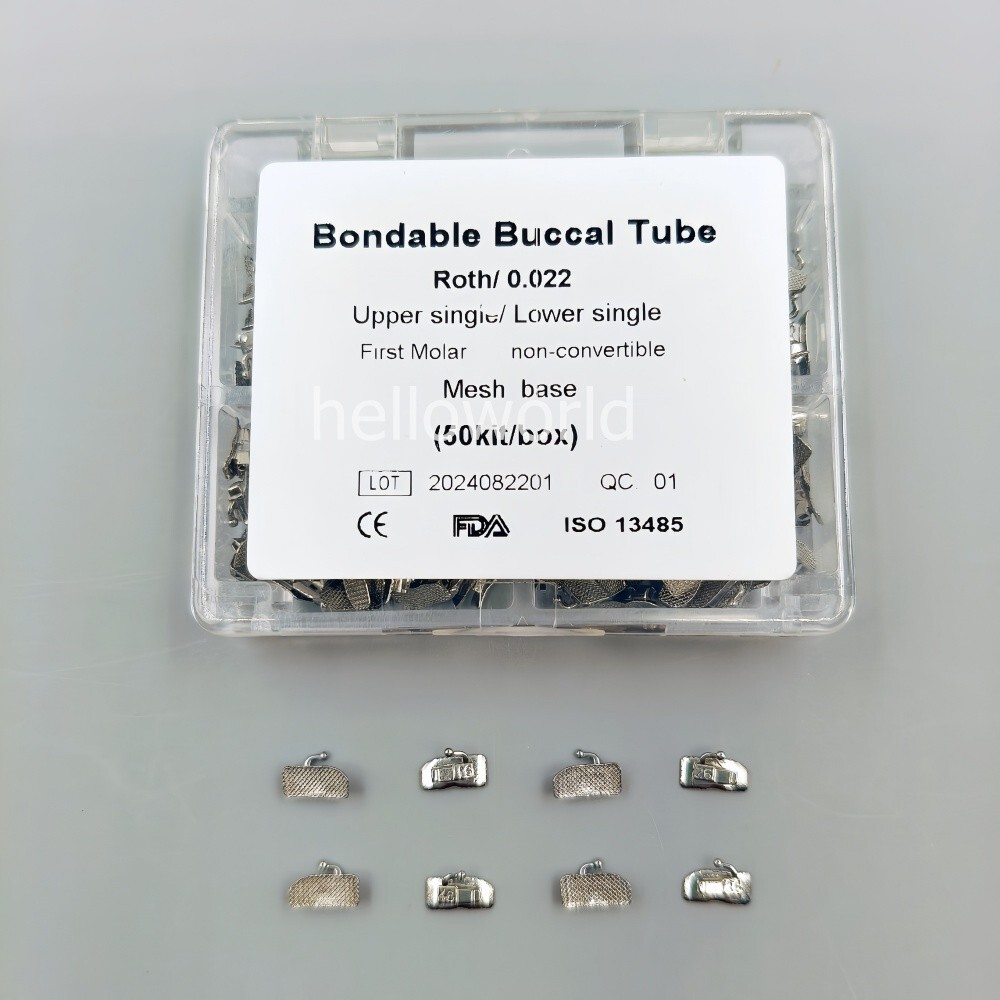 200 Pc Dental Orthodontic 1st Molar Tubos Bucales Mesh Base Roth 022 Buccal Tube