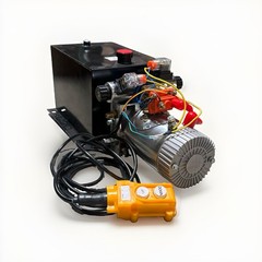 12L Double Acting Hydraulic Pump DC 12V Dump Trailer Horizontal Power Unit 2.2kw