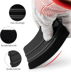 NEWISHTOOL 100 PCS Felt Squeegee for Vinyl – Flexible Plastic Black