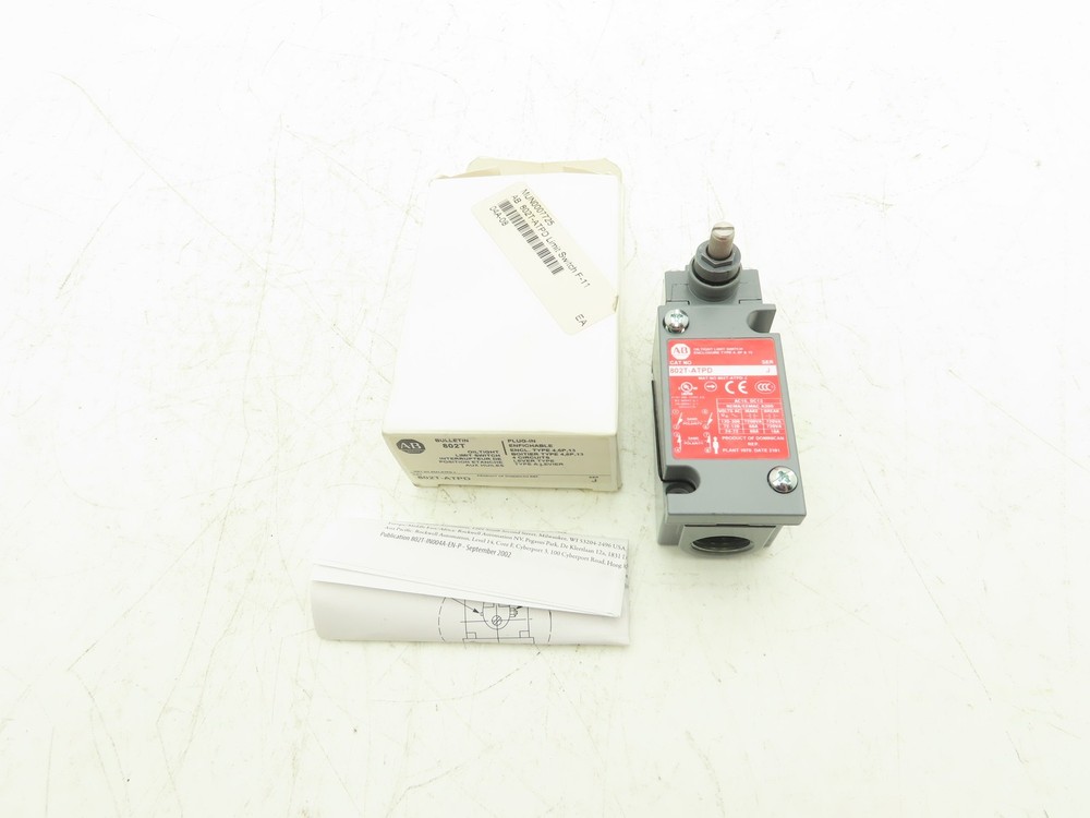 Allen Bradley 802T-ATPD Plug In Oiltight Limit Switch Roller Arm Spring Return