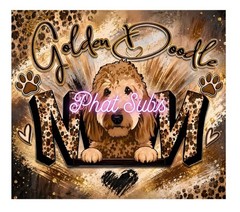 20oz Sublimation Tumbler Wrap Golden Doodle Mom Ready To Press Heat Transfer