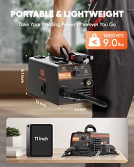 145Amp Mini MIG Welder 110V/220V MIG Welding Machine Gasless Flux Core Weld Iron