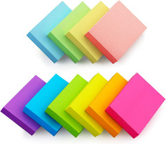 30 Pads Sticky Notes 1.5×2 Inch Self Stick Memo Pads 10 Bright Colors 60 Sheets