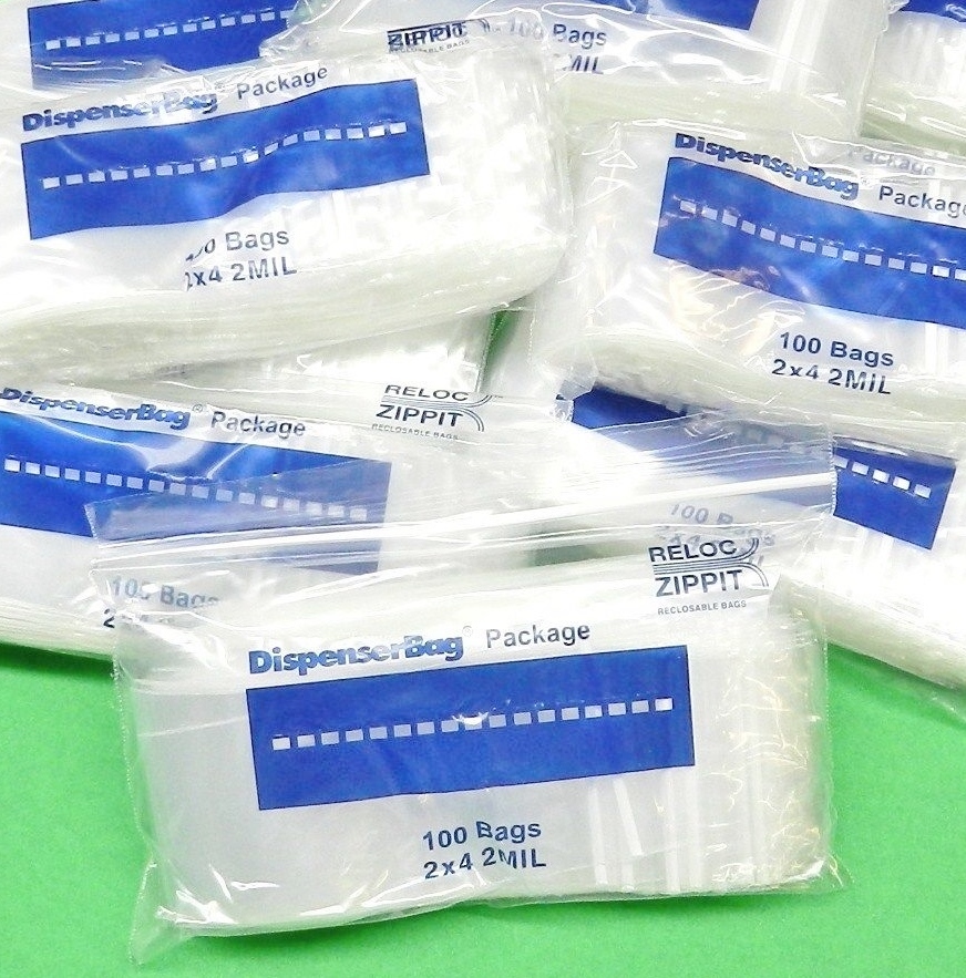 5000 Zippit Bags Reloc 2″ x 4″ Clear 2mil Zip Seal Lock Bag Reclosable 5,000 2×4