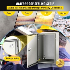 20x12x10in NEMA 4X Steel Junction Box IP66 Waterproof Mounting Plate