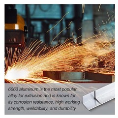 Blulu 2 Pcs Aluminum Angle Stock 48″ Long x 3/5″ Wide x 1/16″ Thick Iron Trim