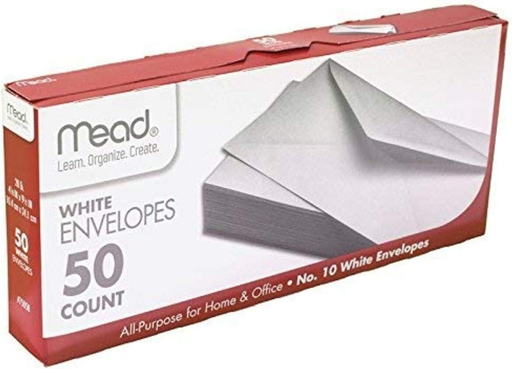#10 Envelopes, 4-1/8″ X 9-1/2″, White, 50 Pack Free And Fast Shipping