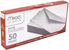 #10 Envelopes, 4-1/8″ X 9-1/2″, White, 50 Pack Free And Fast Shipping