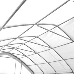 Straight Wall Shelter 20x40ft, 12ft Peak, 10x10ft Drive-Through