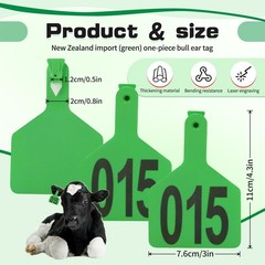 50Pcs Z Tags One-Piece TPU Large Size Cattle Ear Tags 001-050 Number Livestock A