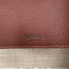 Shinola Brown Pebbled Leather Notebook Journal Cover 5.75×8.75″ Monogram TMM