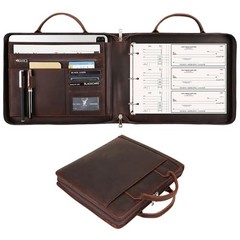 Zippered 3 Ring Check Binder 9×11.25 Business Check Holder