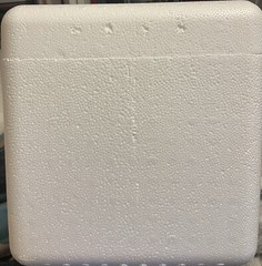 Styrofoam Box For Cold Things. Inside Dimensions 6x8x8.