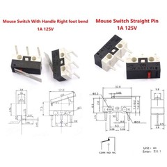 Ultra Mini Microswitch 1A 125V AC Limit Switch Mouse Button or Lever 3D Printer