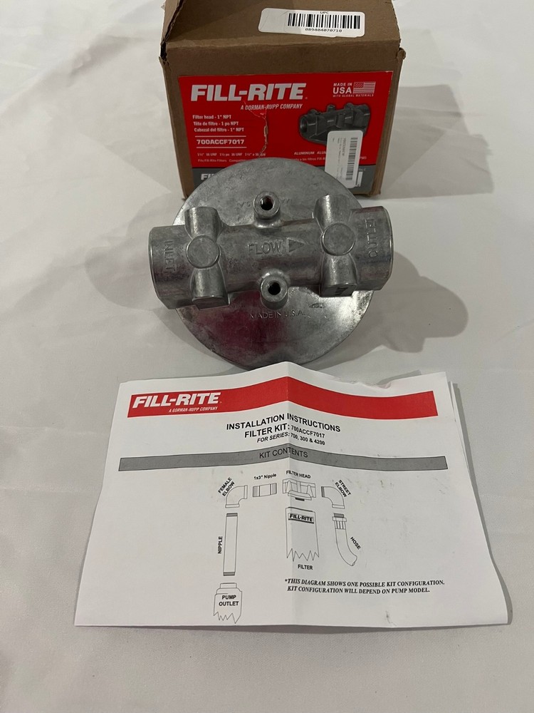 Fill-Rite 700ACCF7017 1″ Fuel Filter Head F4010PM0 F4030PM0 OEM