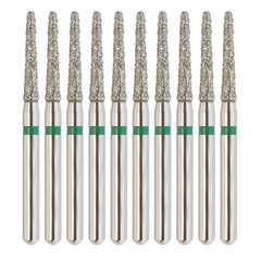 Dental Diamond Burs FG Round End Taper 856/014C Coarse Grit Green Friction Grip