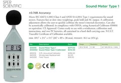 Sper Scientific 840015 Type 1 Sound Meter meets IEC61672 & ANSI S1.4, ±0.7dB new