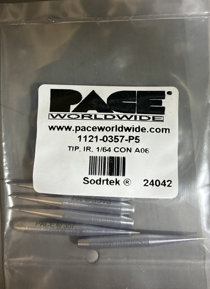 Pace 1121-0357-P5 Soldering Tip, 1/64″, Conical, 0.4mm Diameter, 5/Pkg, PS-90