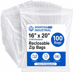 NEW 100 Pack Clear Zip Bags Resealable Plastic Storage Poly Bag 2.0 Mil