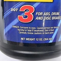 Shop Pro DOT 3 Motor Vehicle Brake Fluid 12 oz SP-BF12 for ABS Drum Disc Brakes