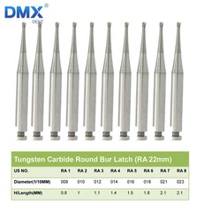 Round Carbide Burs for Slow Speed Latch RA (Choose Your Size & Qty) 22mm 26mm A