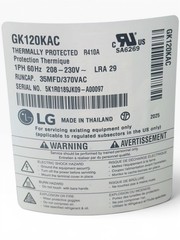 LG GK120KAC Rotary Compressor 12,000 BTU208-230V R410A Replacement for PTAC / AC