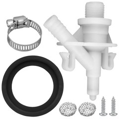 1 Kit 385311641 RV Toilet valve & flush ball seal parts, toilet White&Black