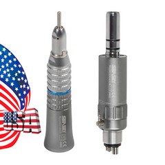 Dental Low Speed Handpiece Straight Contra Angle Air Motor 1:1 Attach For NSK