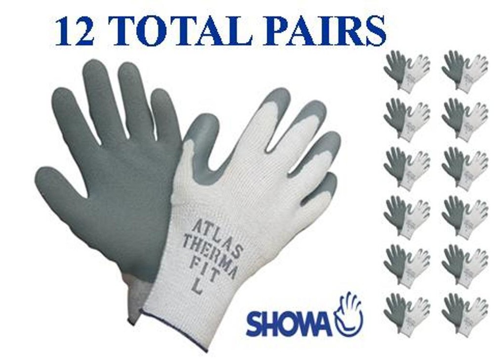 Showa 451 Atlas Therma Fit Insulated Winter Work Glove -12 PAIR- Choose MD,LG,XL