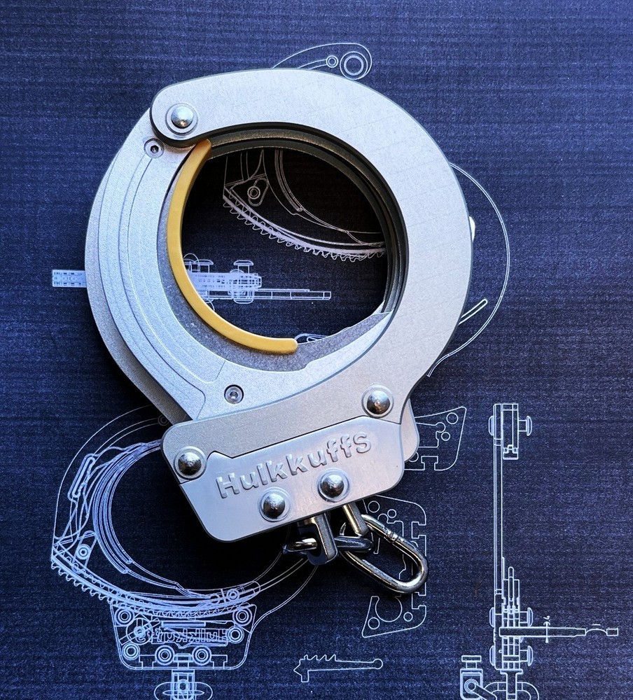 B4: Hulkkuffs Handcuffs, auto-lock handcuffs that prevents from over-tightening