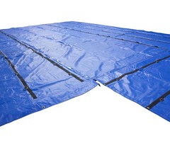 2 Pack Superlight 14oz Flatbed Trailer Lumber Steel Tarp 20×27 (6′ Drop) – Blue