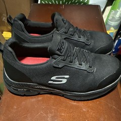 SKECHERS Arch Fit Black Alloy Toe Slip Resistant Low Top Work Shoes US 7.5