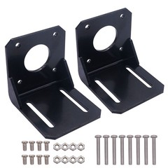 2Pcs NEMA 17 Stepper Motor Mounting Bracket L-Shape Alloy Steel w/ Screws